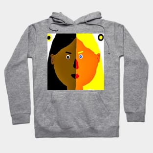 Human Race Illustration on White Background Hoodie
